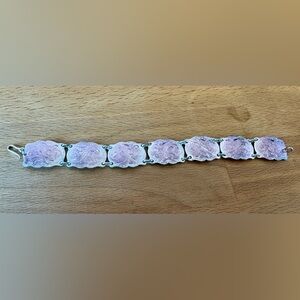 Vintage Justin Mexico Silver Panel Bracelet – Engraved Western Sterling Style